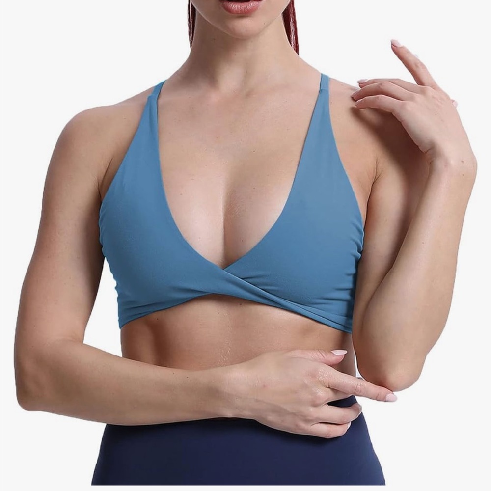 AOXJOX - Twist Sports Bra - Mykonos Blue - XS